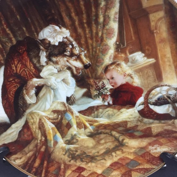 Knowles Accents Little Red Riding Hood Wolf As Grandma Plate Poshmark